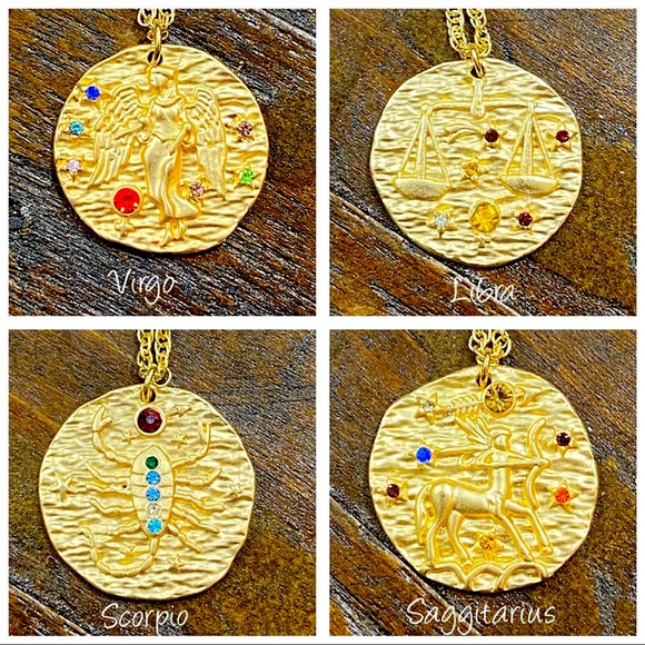 🌵4/$30 New Crystal Zodiac Pendant Necklace - Picture 5 of 5